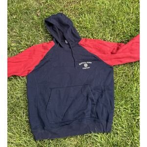 Mens Nautica Red & Blue Pullover Logo Hoodie NWOT! Size Medium